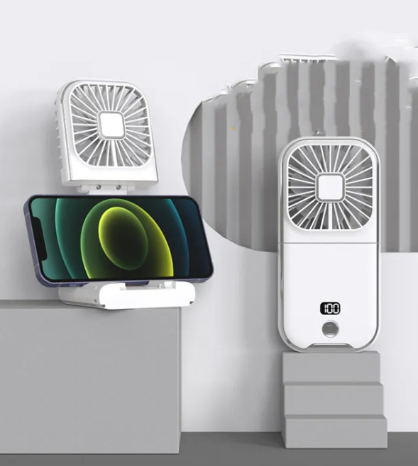 Dual-Mode Travel Fan (Sky Grey)