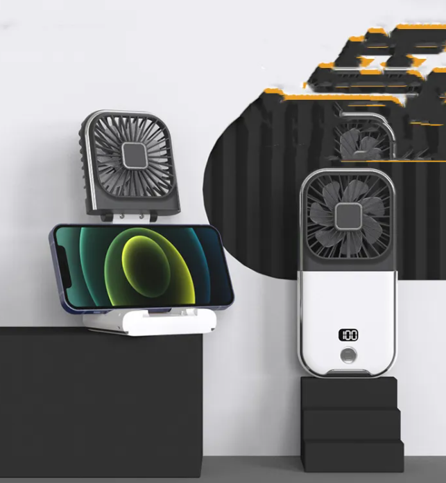 Dual-Mode Travel Fan (Deep Black)