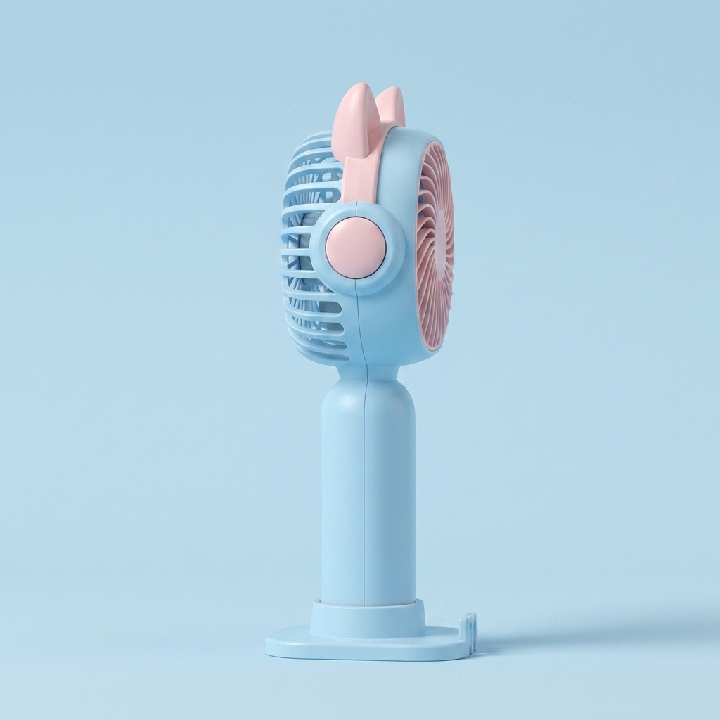 Chic Mini Portable Fan (Pinky Blue)