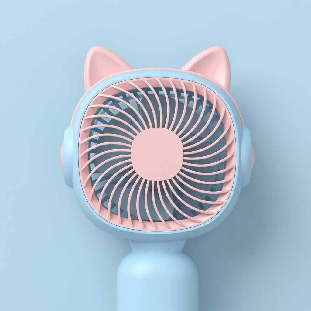 Chic Mini Portable Fan (Pinky Blue)