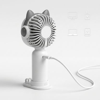 Chic Mini Portable Fan (Ice White)